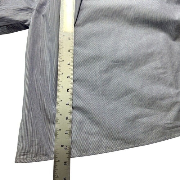 Maeve Womens XS Top‎ Blue White Cotton Chambray Off Shoulder Preppy Spring NWT - Picture 16 of 16